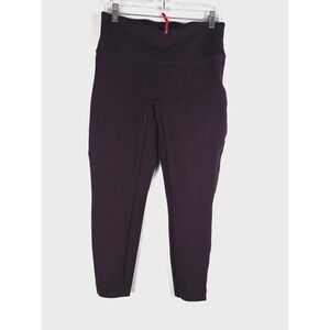 Spanx Pull On Pants Womens L Burgundy Office Career‎ Ankle Casual Skinny